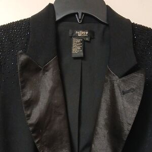 Twiggy London Black Beaded Women's Blazer